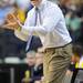 Michigan head coach John Beilein shouts from the sidelines in the first half of the second round of the NCAA tournament at Bridgestone Arena in Nashville, Tenn.  Melanie Maxwell I AnnArbor.com